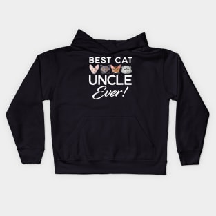 Best Cat Uncle Ever Matching Family Kitty Kids Hoodie